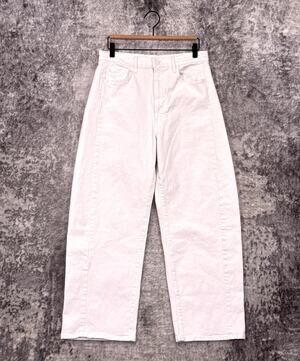 Mother The Half Pipe Ankle Jeans 30 Womens Barrel White Denim